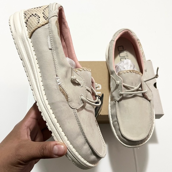 Hey Dude Shoes Hey Dude Laila Python Angora Loafer Slip On Shoes